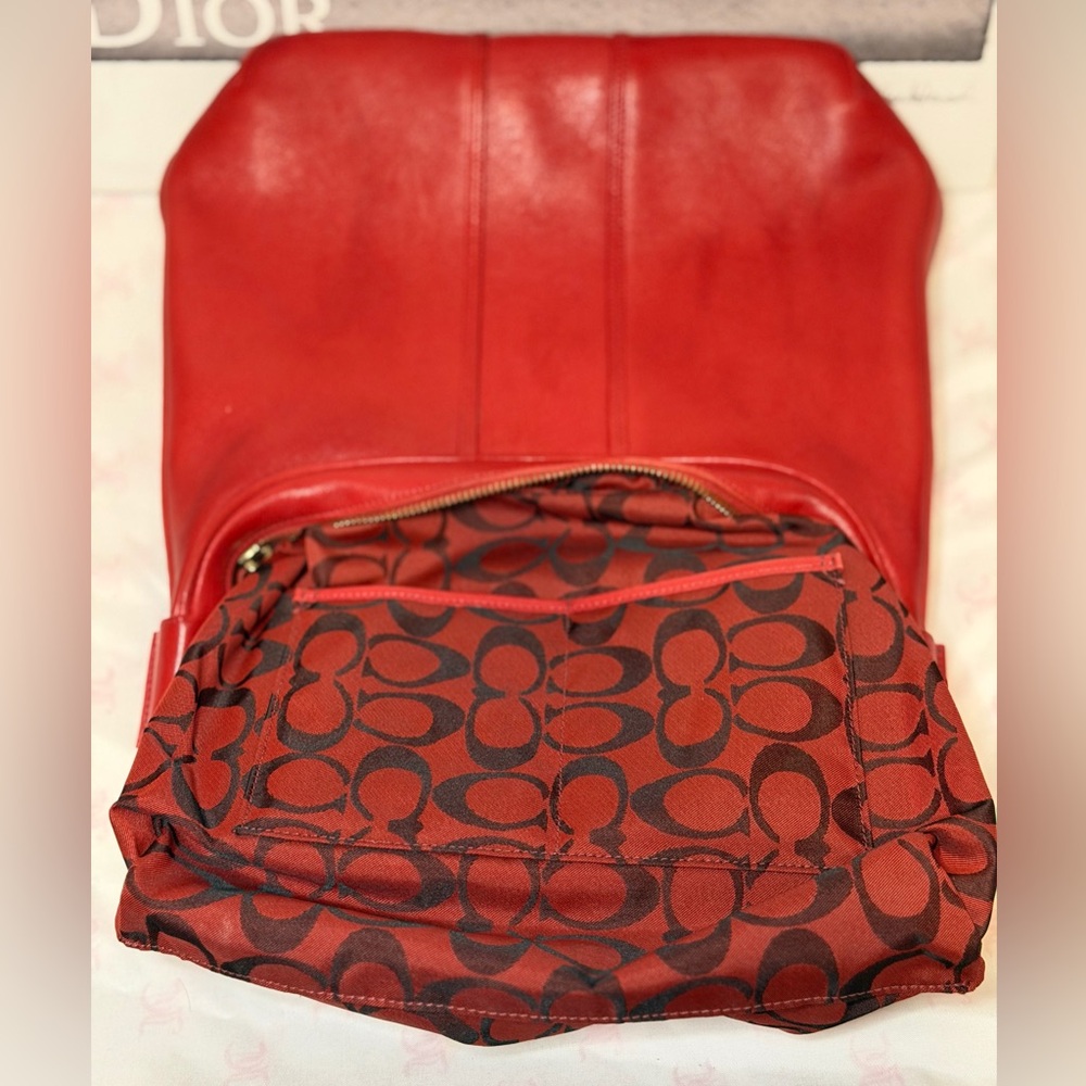 Coach 2001 Vintage Amanda Red Hobo Bag NºCIS-6950 NWOT - Picture 11 of 13